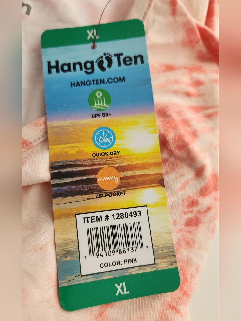 🆕️Hang Ten UPF 50+ Quick Dry Long Sleeve Sun Tee Size XL - Picture 2 of 10